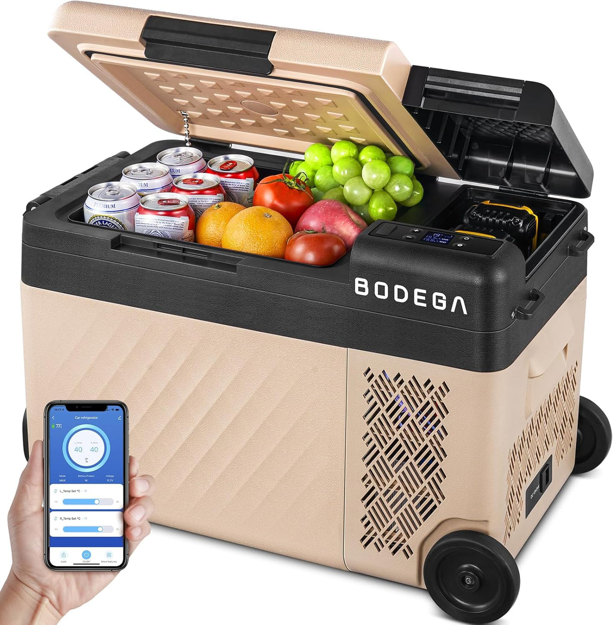 Refrigerador de coche de automóvil con control por aplicación