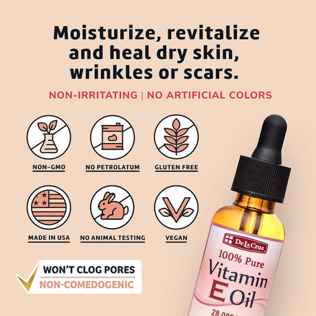 Aceite de Vitamina E para Rostro 28,000 UI Sin Conservantes