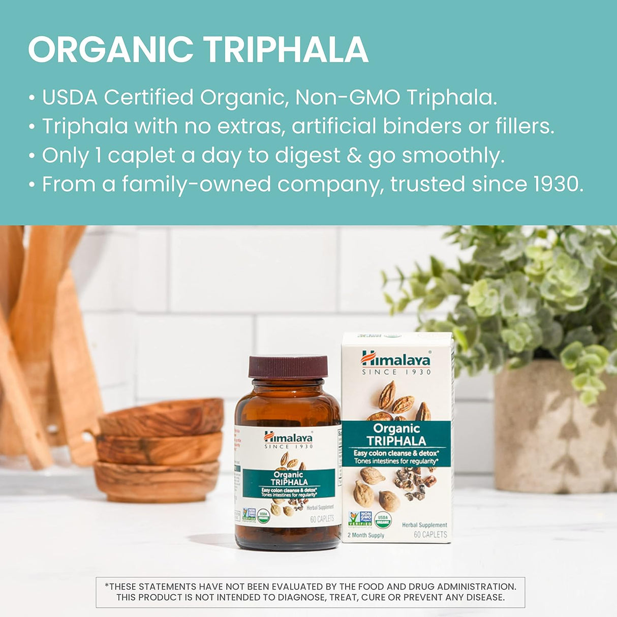 Suplemento Himalaya Trifhala orgánica limpieza de colon
