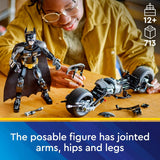 Figura de Batman y Bat-Pod, Juguete de Aventura y Acción