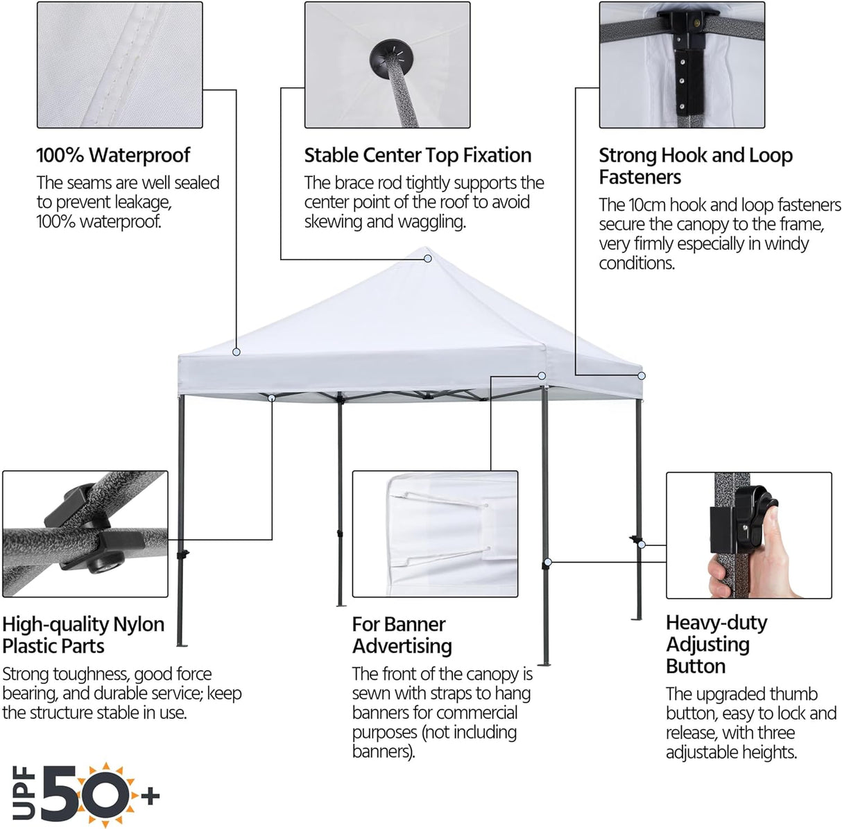 Tienda Yaheetech: Carpa Instantánea 10x10, Pesada y Impermeable