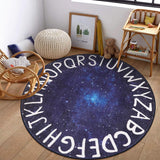 Alfombra Redonda Kids LIVEBOX, ABC, Lavable, 71 Modelo Galaxia