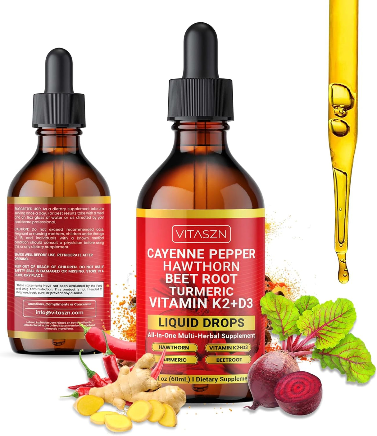 Salsa Cayena Drops Suplemento Líquido con Vitaminas 2oz