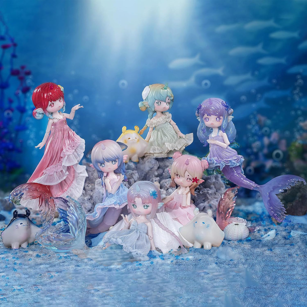 Muñecas BJD BEEMAI Antu, serie Sirenas, 6 piezas coleccionables