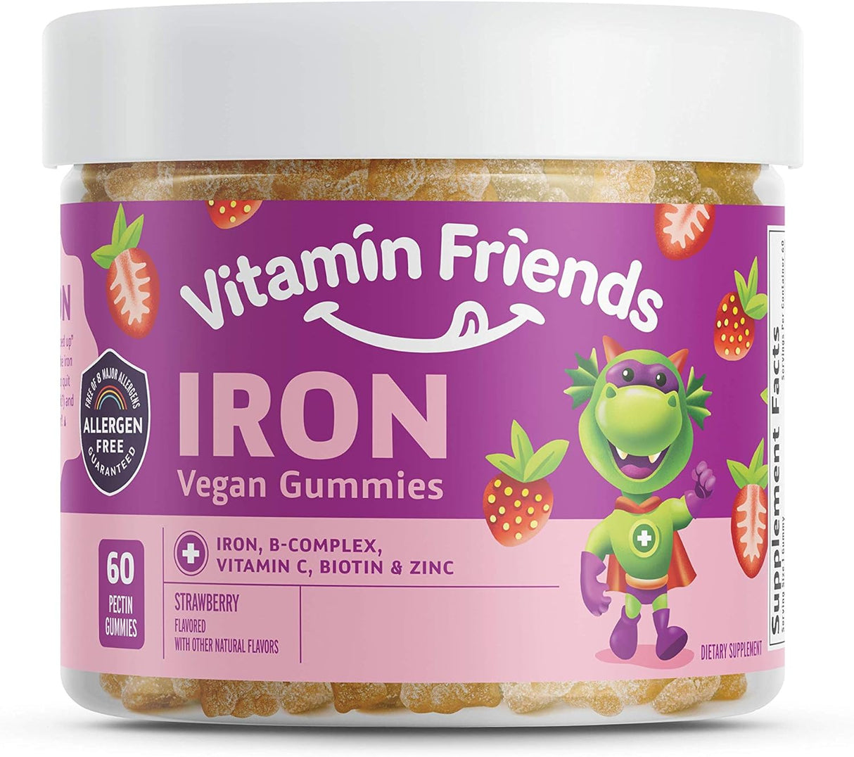 Suplemento ironbear Vitamin  dietético de hierro 60 unidades