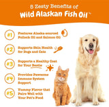 Aceite de pescado salvaje de Alaska para perros y gatos.