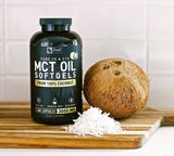 Suplemento de aceite MCT puro  360 cáp  3000 mg energía Keto
