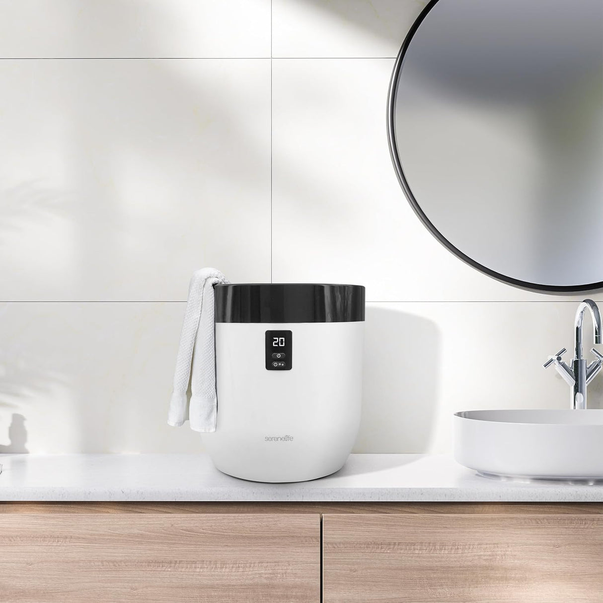 SereneLife Calentadores de cubo para spa y baño,temporizador