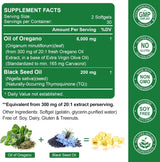 Aceite de Orégano y Semilla Negra, 2 en 1, 60 cápsulas