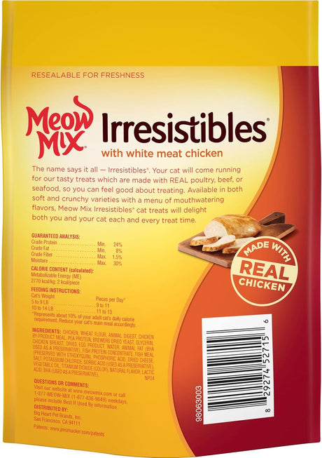 Galletas para Gatos Irresistibles, Meow Mix, Pollo, 3 Oz (5)