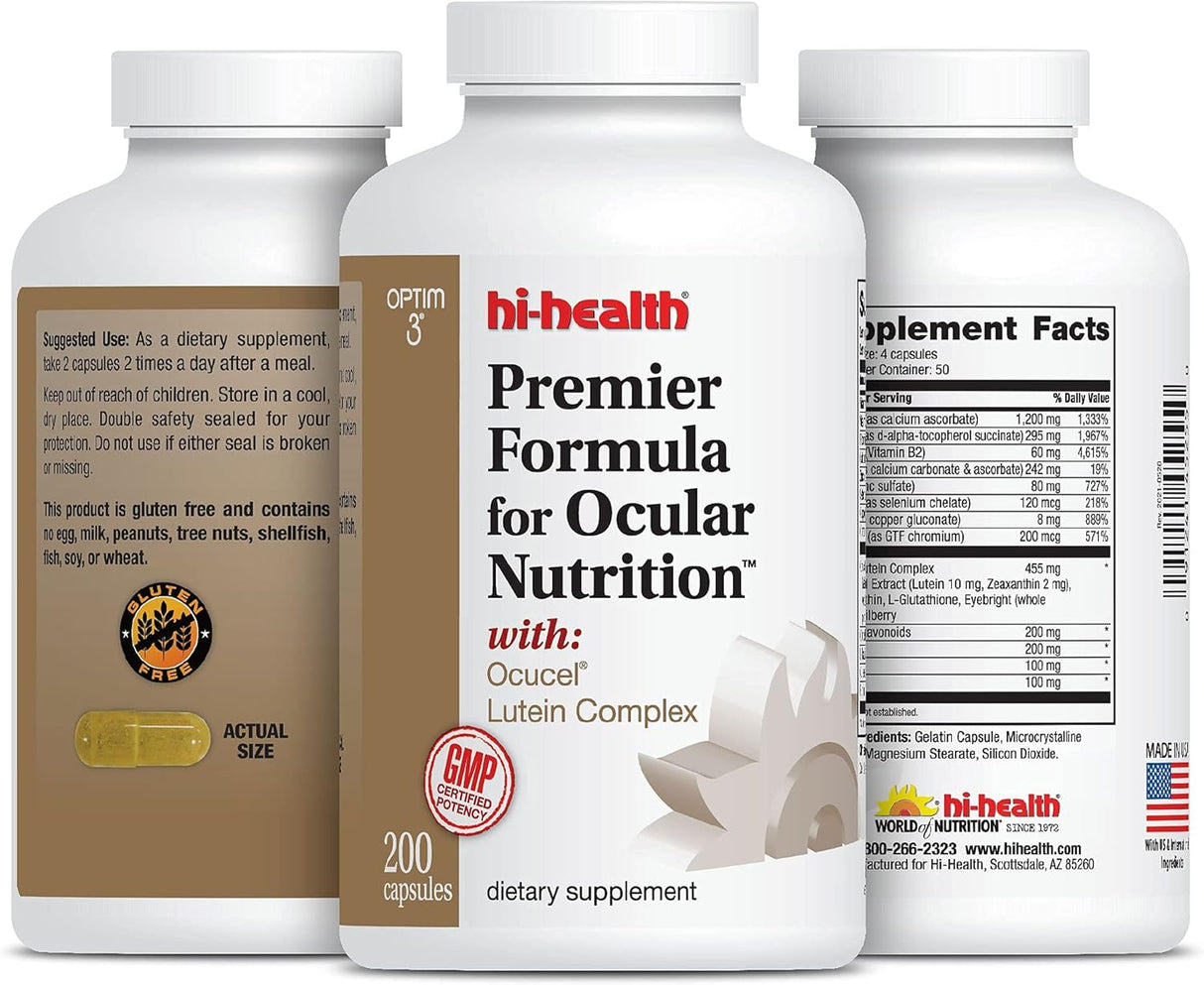 Suplemento fórmula Optim 3 Premier para nutrición ocular