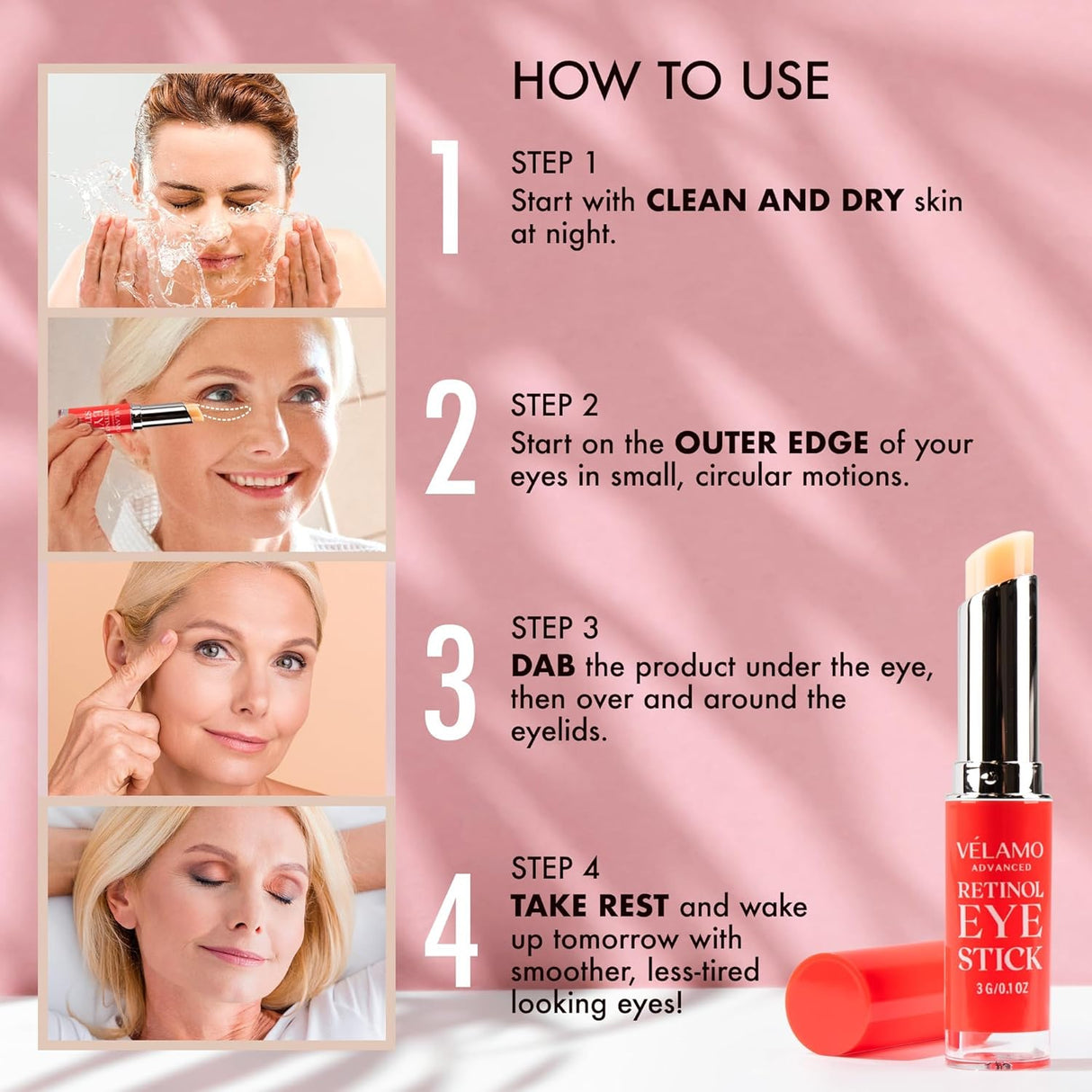 Barra de ojos con retinol VELAMO ADVANCED para ojeras