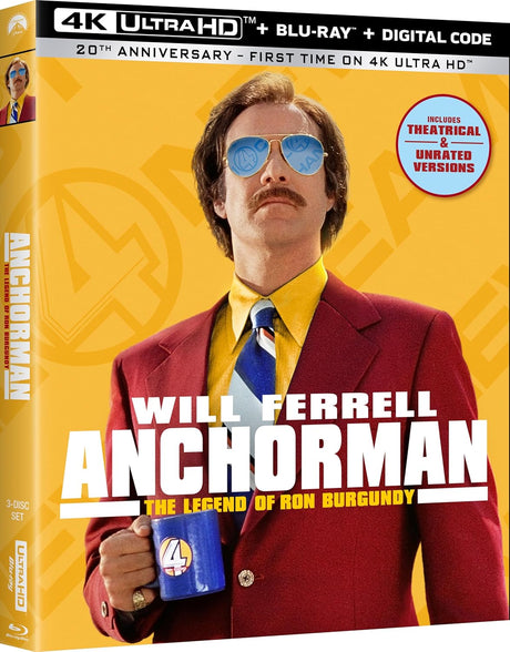 Anchorman: La Leyenda de Ron Burgundy [4K UHD + Blu-Ray + Digital]