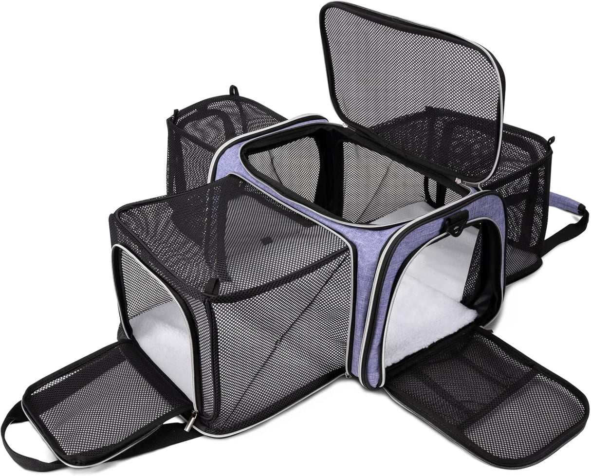 Transportín para mascotas BAGLHER, blando, expandible, modelo 2023