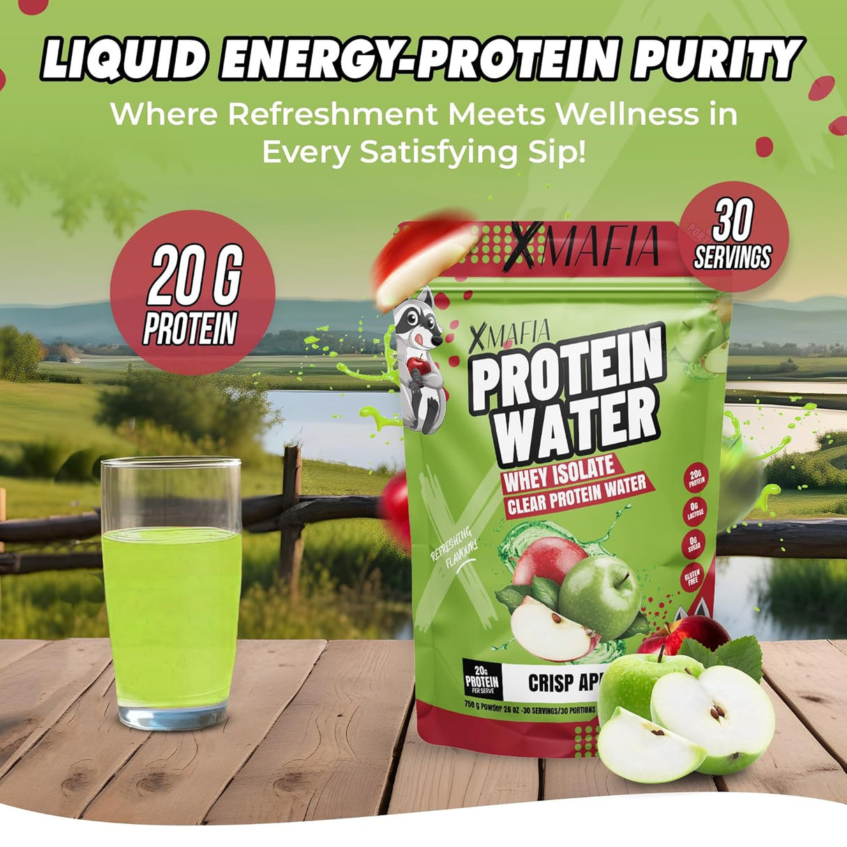 XMafia Proteína Líquida, 20g, 30 Serv, Hidratante, Iso Juice