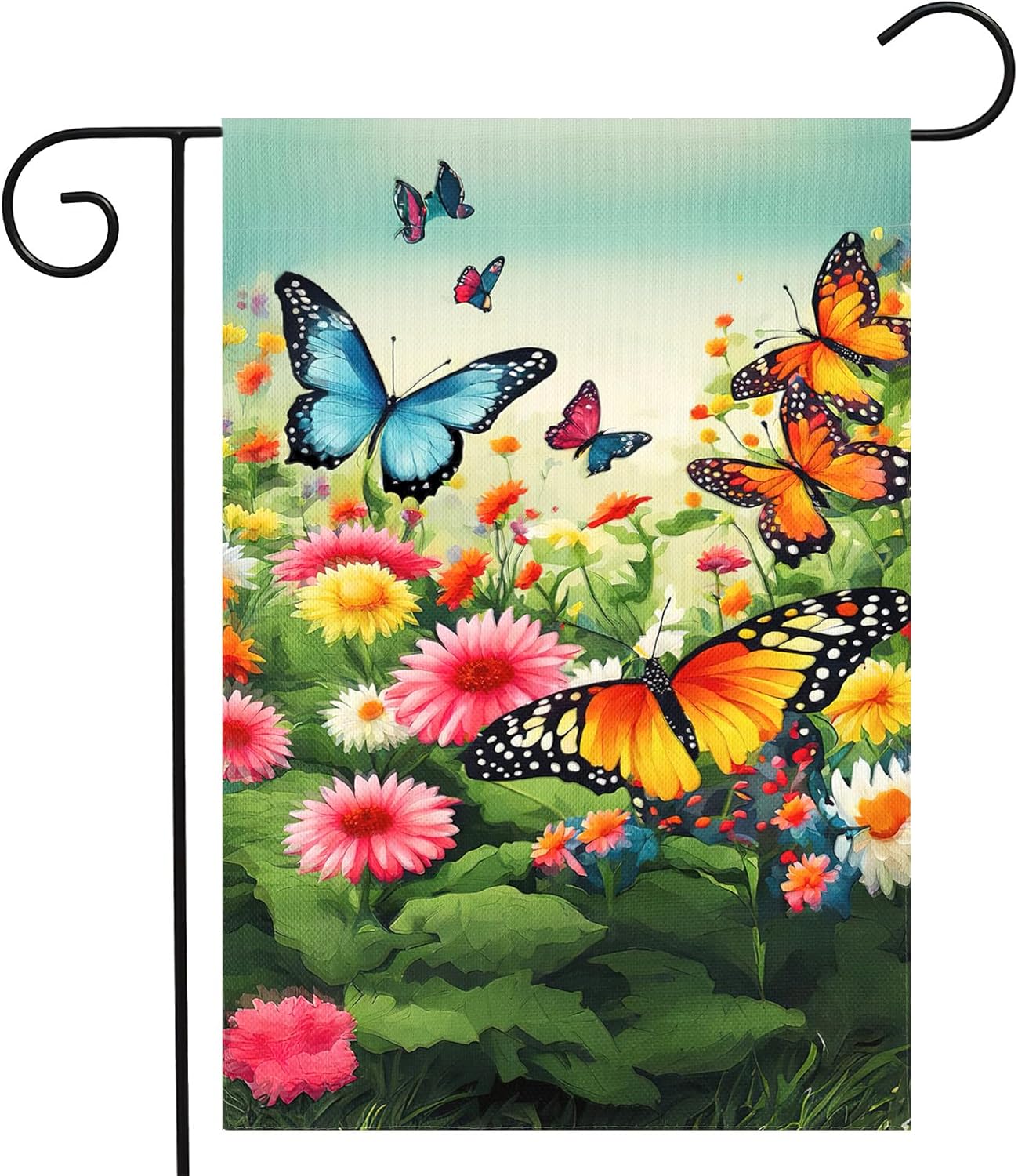 Bandera de Jardín de Girasoles y Mariposas, Modelo Butterfly-g01