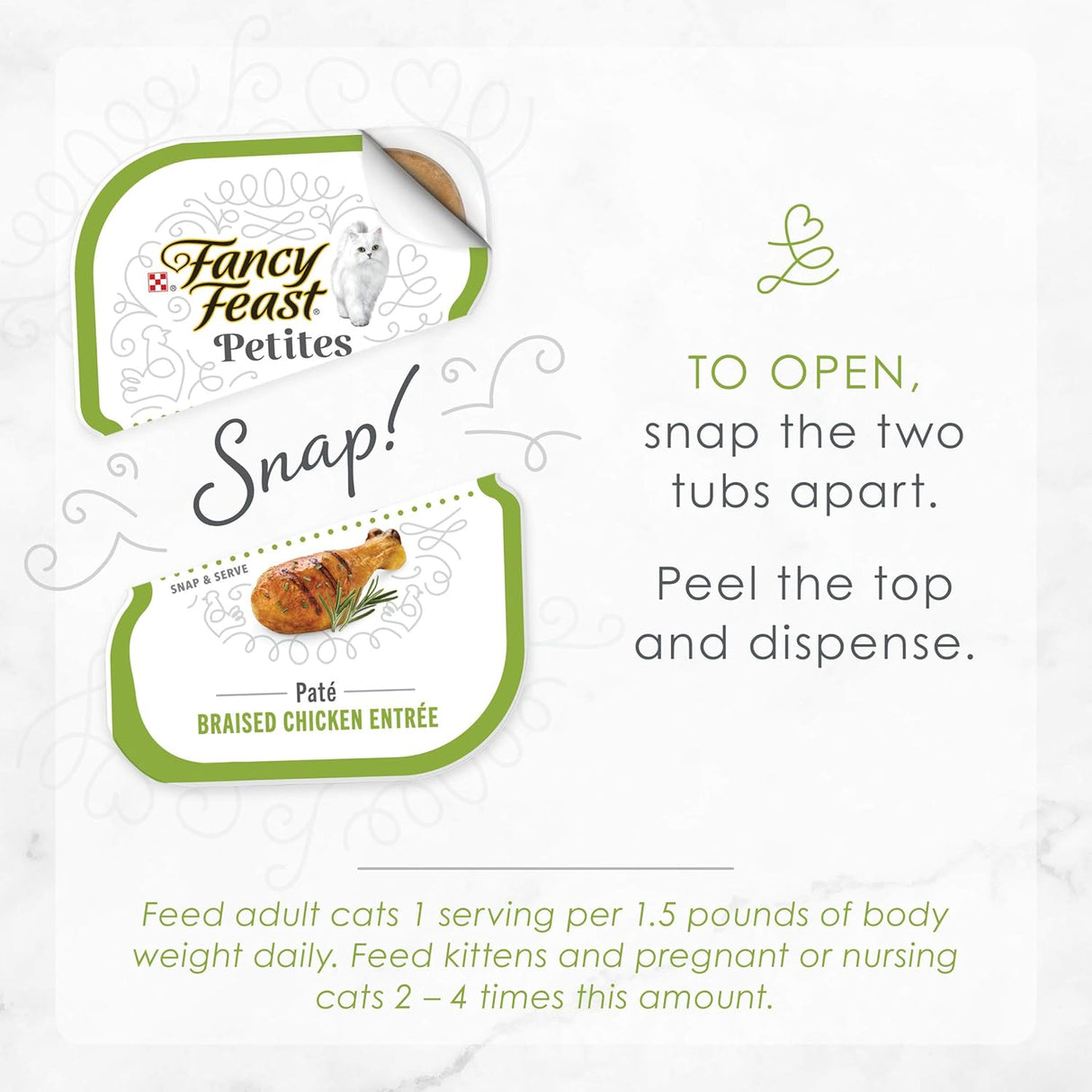 Comida Húmeda para Gatos Purina Fancy Feast, Pack de 12 Tubs
