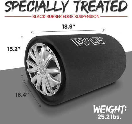 Parlante de tubo de subwoofer alfombrado PYLE PLTB121