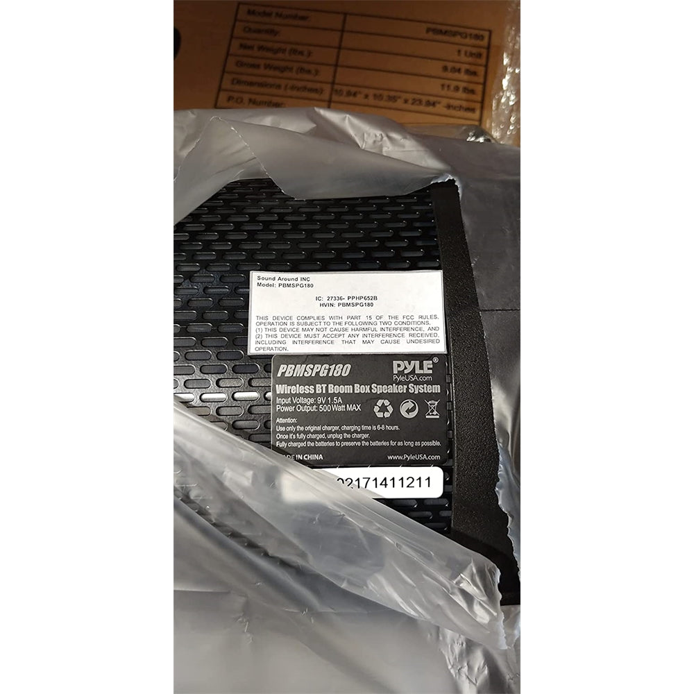 Altavoz inalámbrico portátil Bluetooth PYLE-HOME PBMSPG180