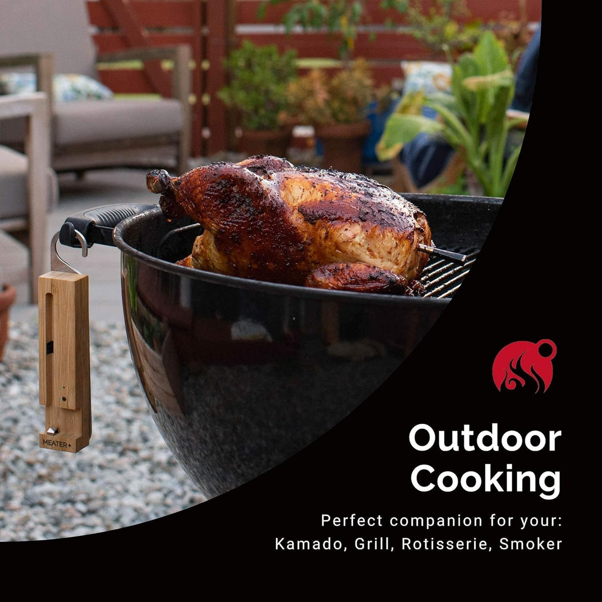 Termómetro de carne MEATER Plus, Bluetooth, guantes BBQ, bundle