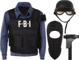Disfraz de Policía para Niños, Spooktacular Creations, FBI Cop