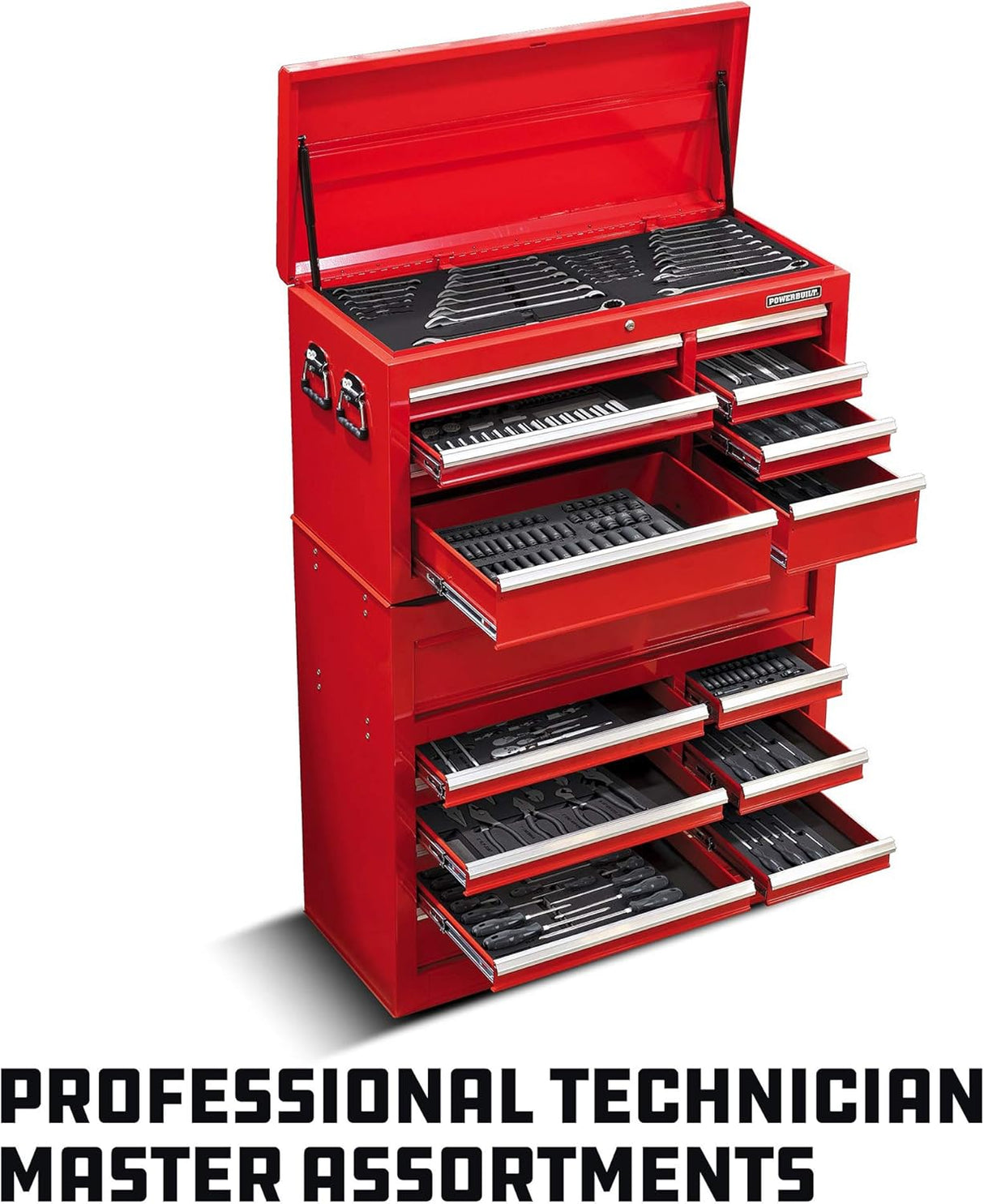 Kit de destornilladores Powerbuilt 17 piezas, mango doble inyección