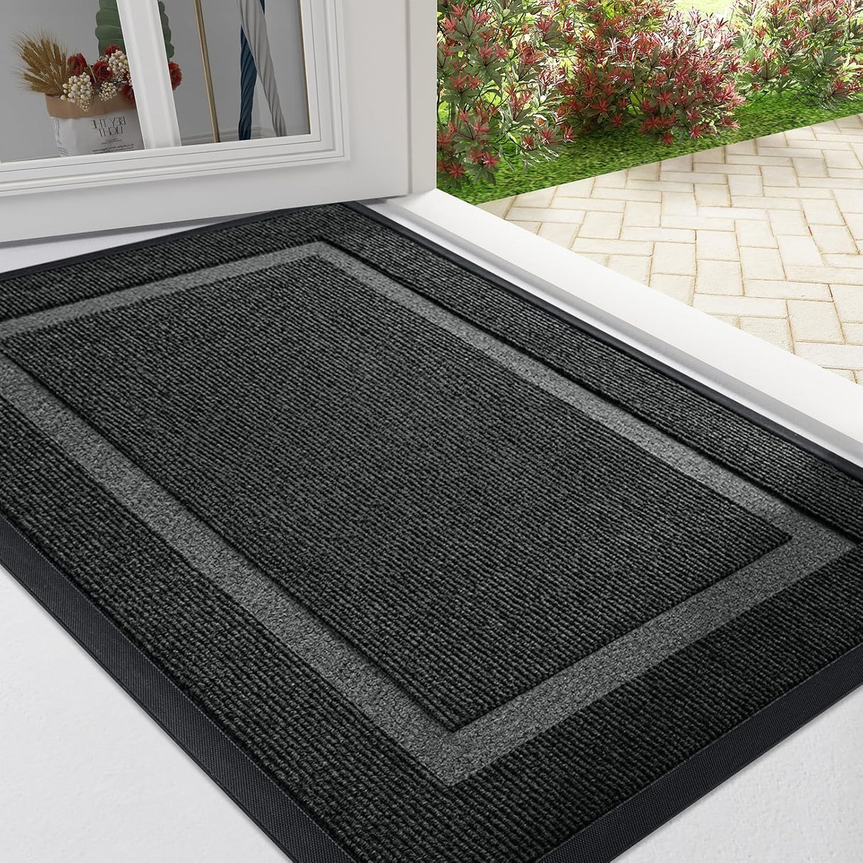 Alfombrilla de Entrada OLANLY, Impermeable, Antideslizante, 29.5x17
