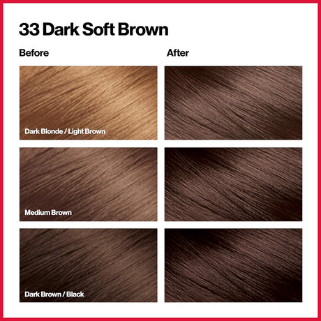 Tinte permanente para el cabello marrón suave oscuro 33