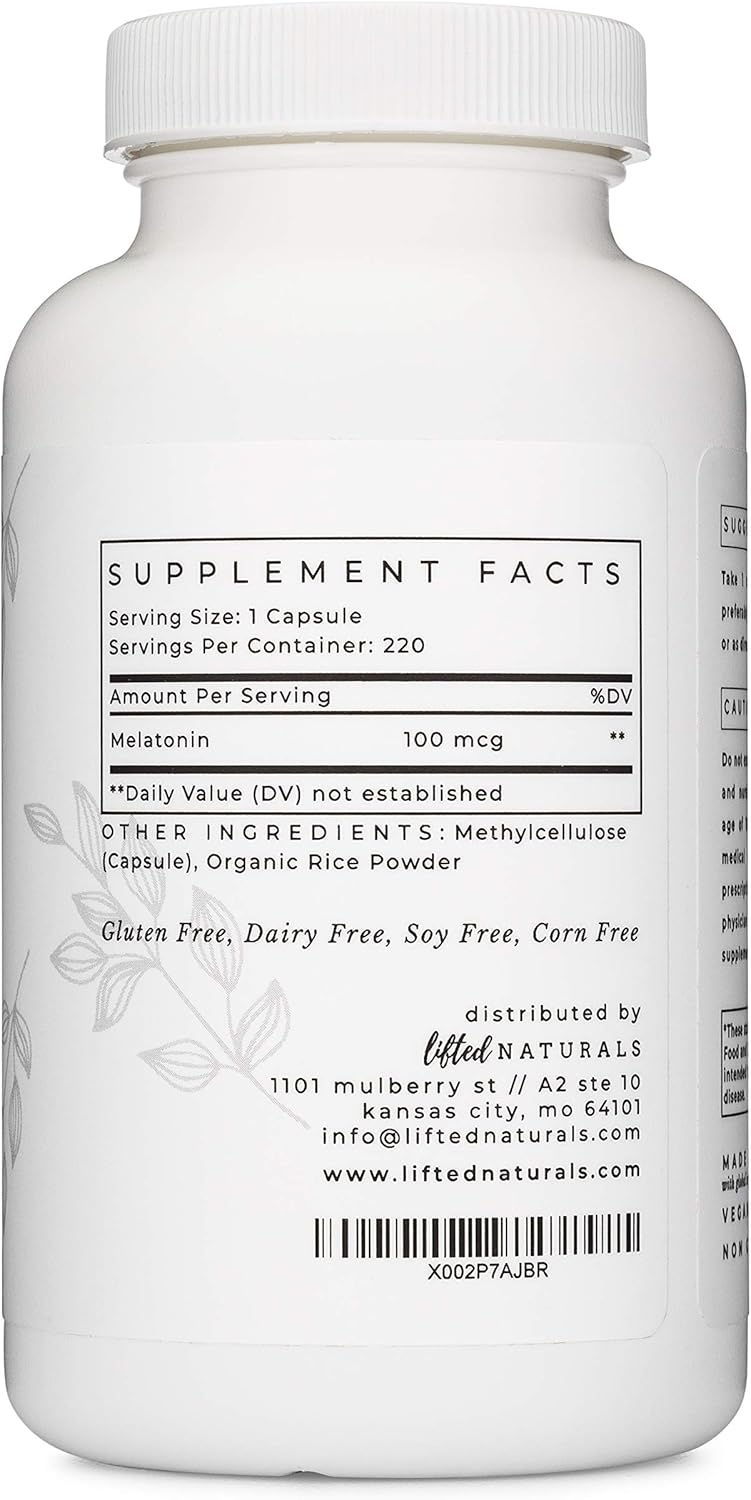 Melatonina Micro Lifted Naturals 220 Cápsulas 100 mcg Veganas