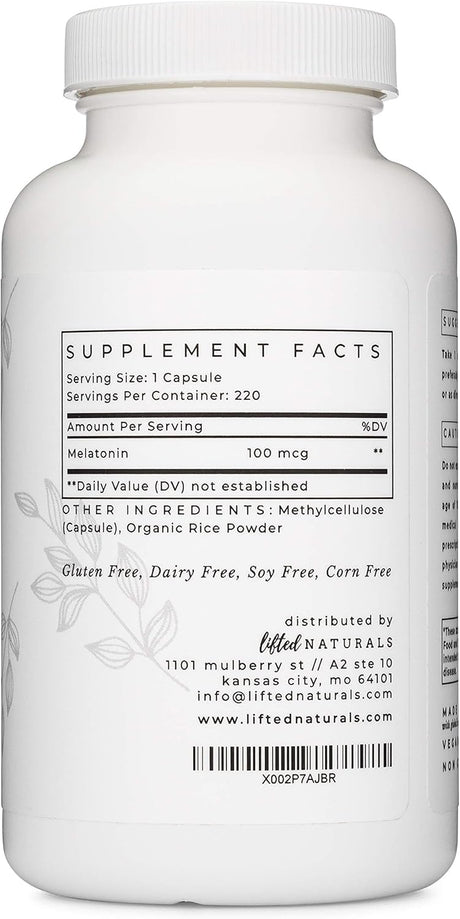 Melatonina Micro Lifted Naturals 220 Cápsulas 100 mcg Veganas