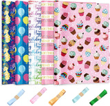 Papel de Regalo Larcenciel - 5 Hojas y 5 Cintas, 27.5x19.6in