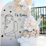 Vinilo Decorativo Oh Baby para Baby Shower - Arte Embarazo