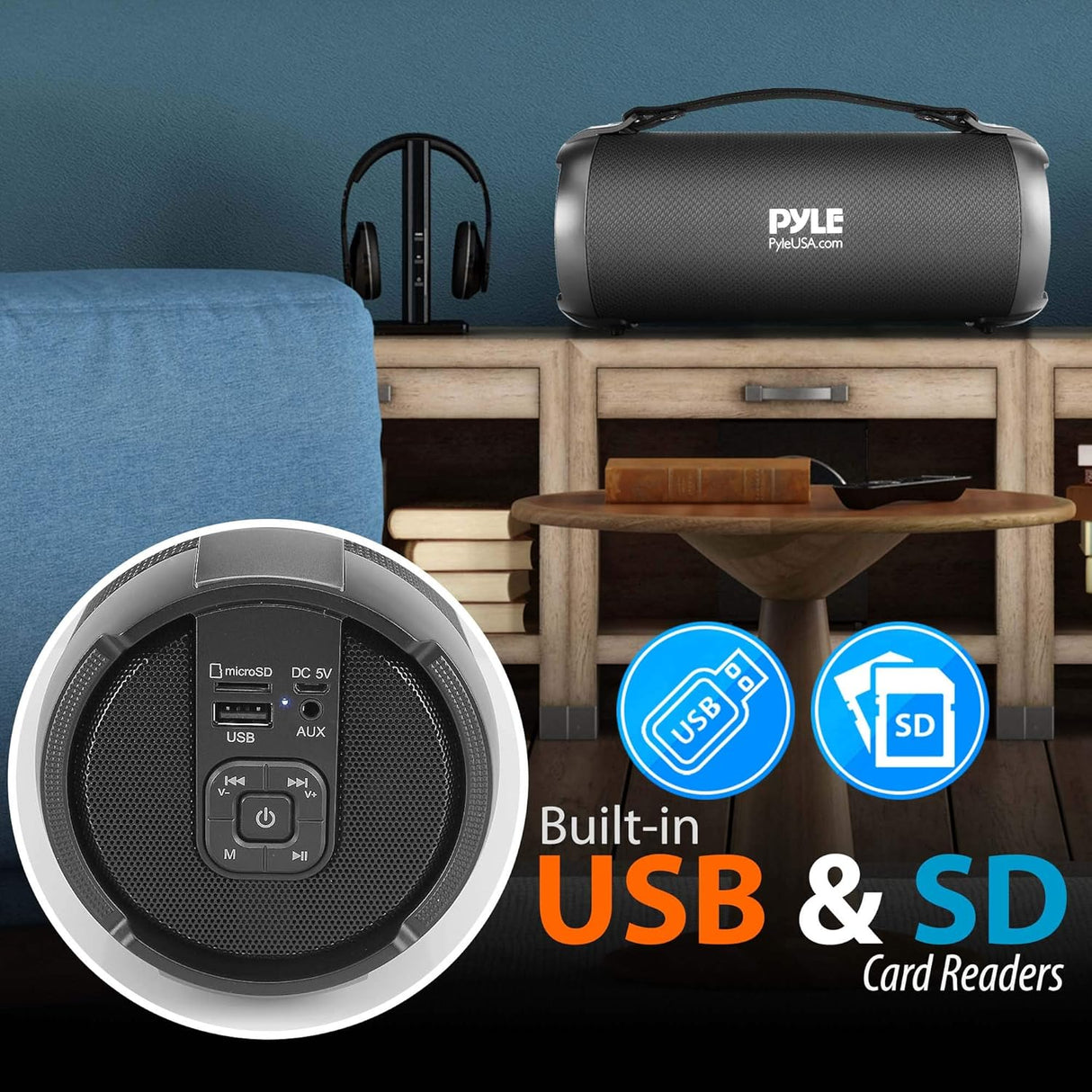 Altavoz inalámbrico portátil Bluetooth PYLE-HOME