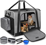 Transportín grande para mascotas Petskd, 24x17x17, 2 gatos