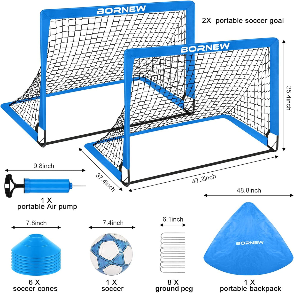 2 porterias de futbol para diversión en patio, de niños
