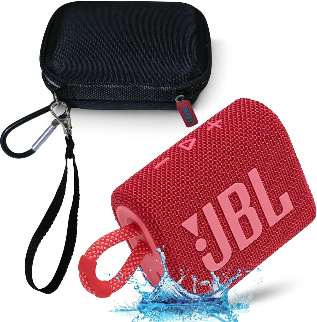 Altavoz Bluetooth Portátil JBL GO 3 Impermeable + Estuche Megen