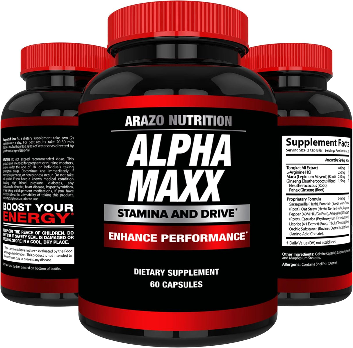Suplemento Nutrition Alphamaxx  Ginseng Muira Puama Tribulus