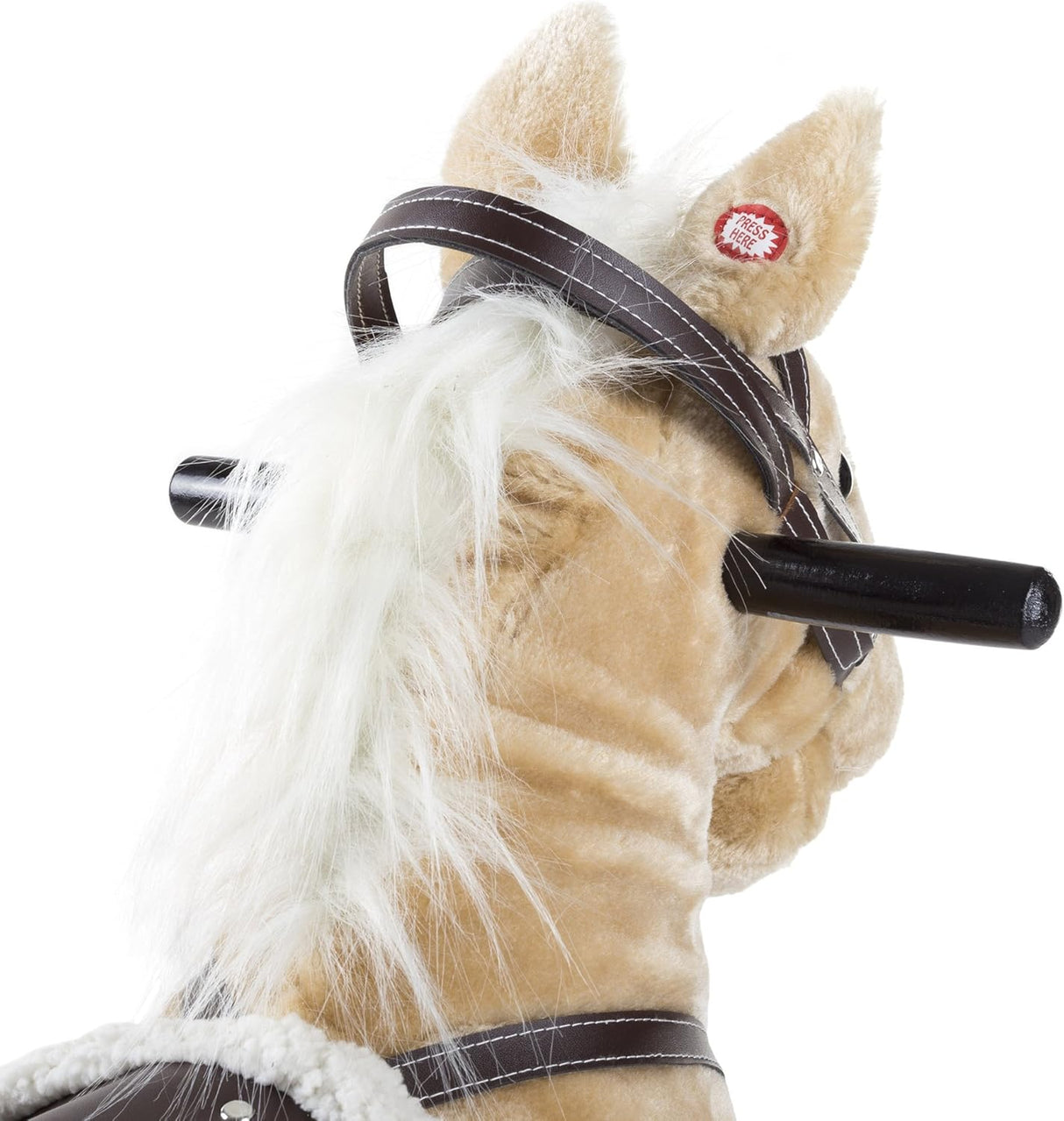 Caballo de Peluche con Sonidos, Estribos, Silla y Riendas