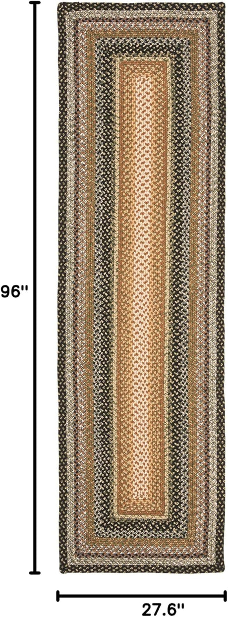 Runner de alfombra reversible hecha a mano, modelo BRD308A