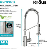Grifo de cocina monomando de 18 pulgadas KSF-1610SFS Kraus