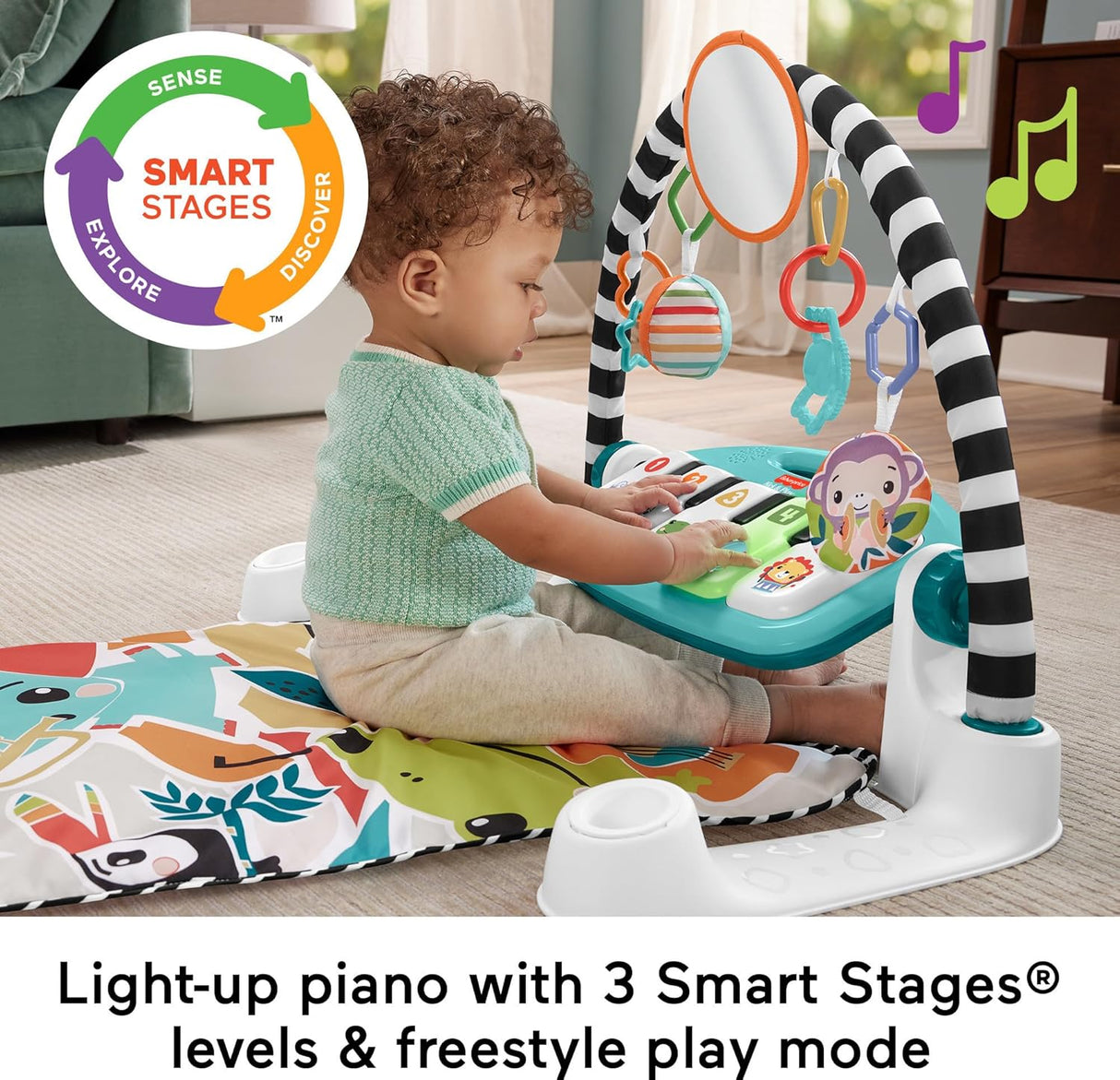 Gimnasio Musical Fisher-Price Kick & Play para Bebés 0+ Meses
