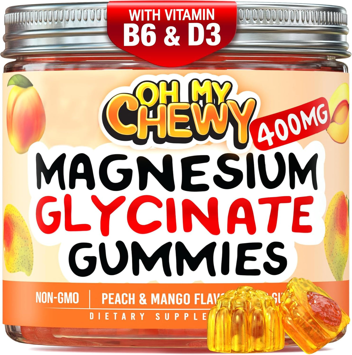 Gomitas de Magnesio Glycinate 400MG - Calm y Sueño, 120