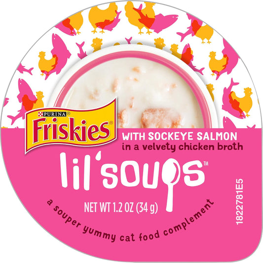 Golosinas Friskies Soups, Gato, Natural, Sin Granos, Sockeye