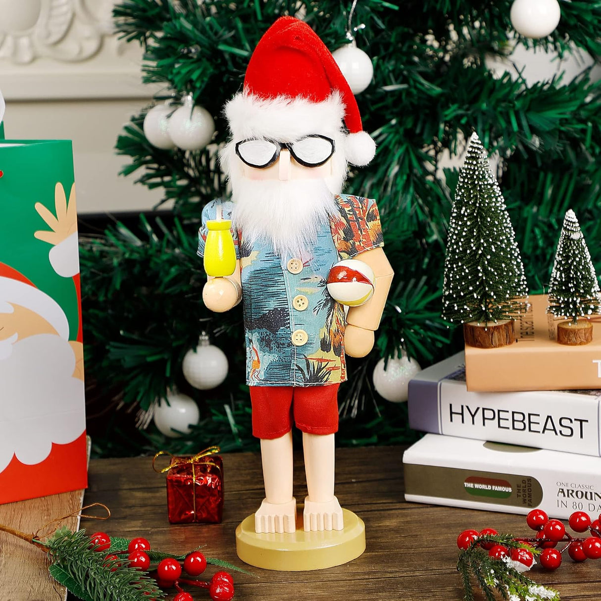Figuras de Navidad Joliyoou, Nutcracker de Santa, 14 Pulgadas