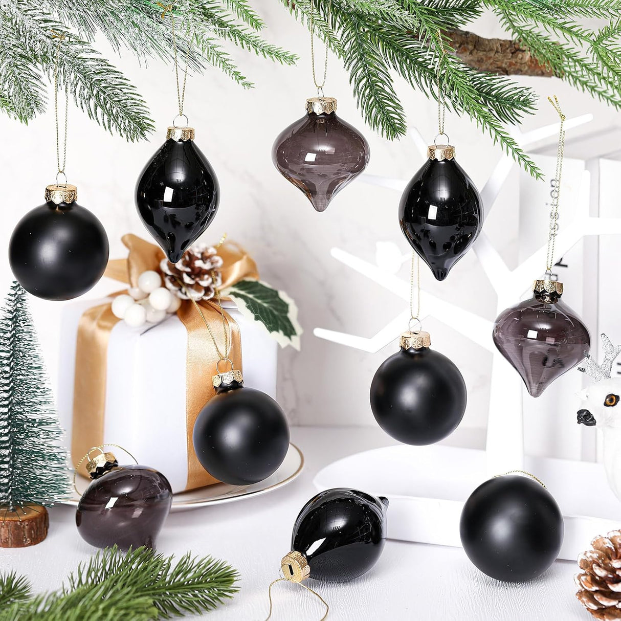 Conjunto de 12 Bolas de Vidrio Zomiboo 3.15 para Árbol Navidad