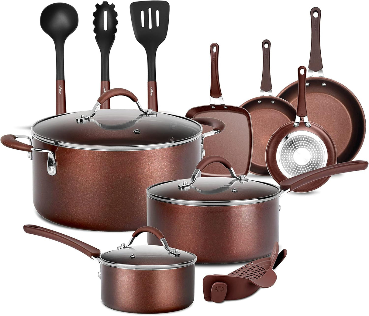 Juegos de Ollas de cocina antiadherentes NUTRICHEF NCCW14SBR
