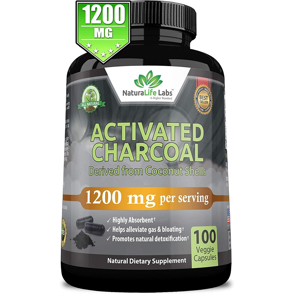 Suplemento Cápsulas de carbón activado  1200 mg  100 cáp
