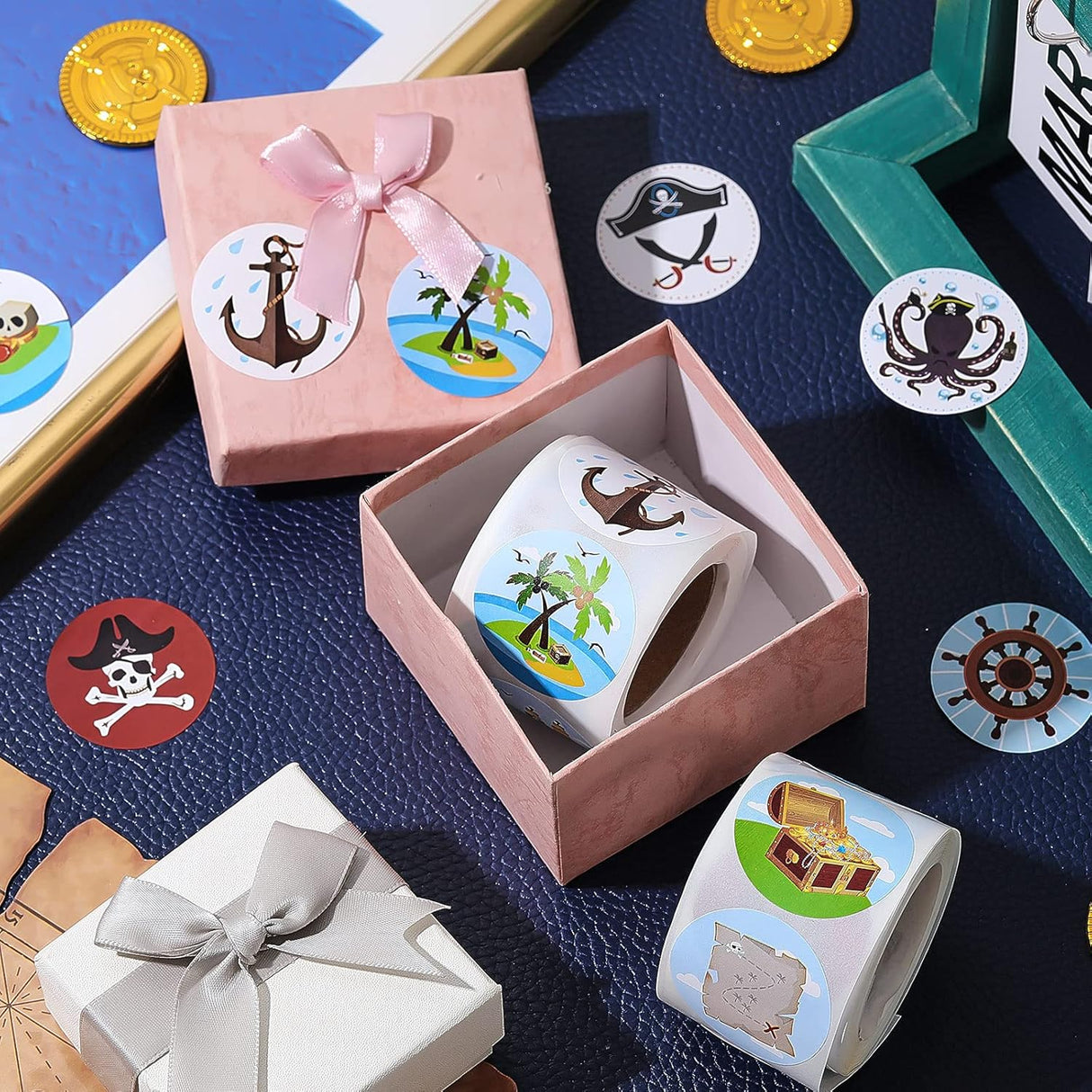 1000 Stickers de Piratas - Diversión y Decoración para Fiestas