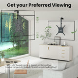 Soporte de TV de techo plegable, manual, ajustable, 23-55