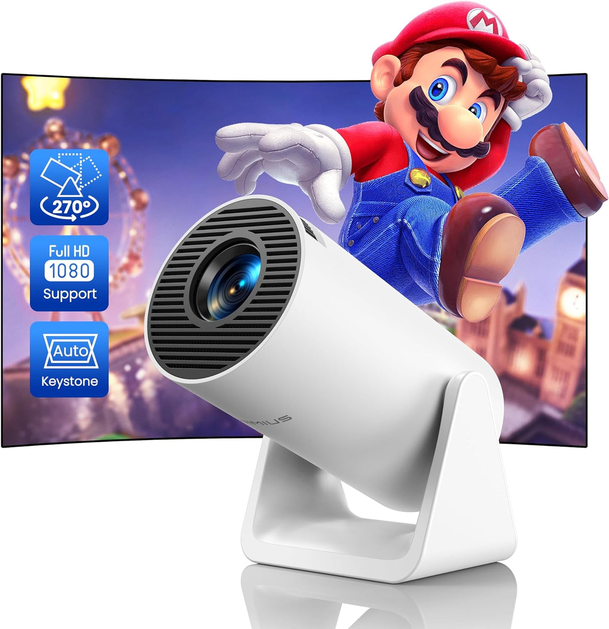 Mini proyector portátil WiFi y Bluetooth S27 WiMiUS